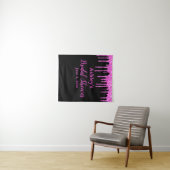 ピンクドリップブライダルシャワーフォトブース背景プロップ タペストリー (インサイチュ(横))