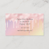 ピンクドリップ絵を描ネイルアート 名刺 (裏面)