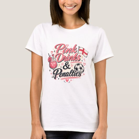 ピンクドリンクとペナルティ Tシャツ (正面)