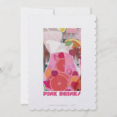 ピンクドリンクカード 招待状 (裏面)