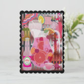 ピンクドリンクカード 招待状 (スタンド正面)