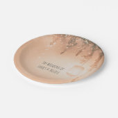 ピンクドリーミー素朴フォレストウェディングレセプション ペーパープレート (アングル)