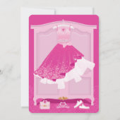 ピンクドリームガウンワードローブキンセアニェラパーティー写真 招待状 (裏面)