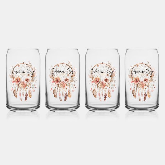 ピンクドリームキャッチャー保保フローラ ガラス缶 (正面)