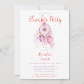 ピンクドリームキャッチャー眠りPJパーティー甘い16 招待状 (正面)