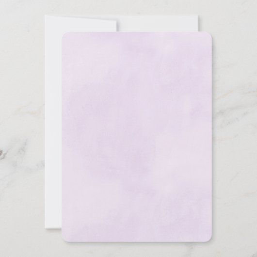 ピンクドリームキャッチャー紫の水彩誕生日パーティー 招待状 (裏面)