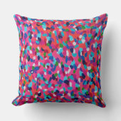 ピンクドリーム抽象芸術プリント クッション (正面)