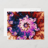 ピンクドリーム – フラクタル葉書 ポストカード (正面/裏面)