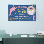 ピンクドルフィンアンダーザシー誕生日フォトウェルカム 横断幕 (トレードショー)