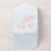 ピンクドルフィンオールインワンウェディング オールインワン招待状 (外側)