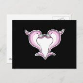 ピンクドルフィンハート ポストカード (正面/裏面)