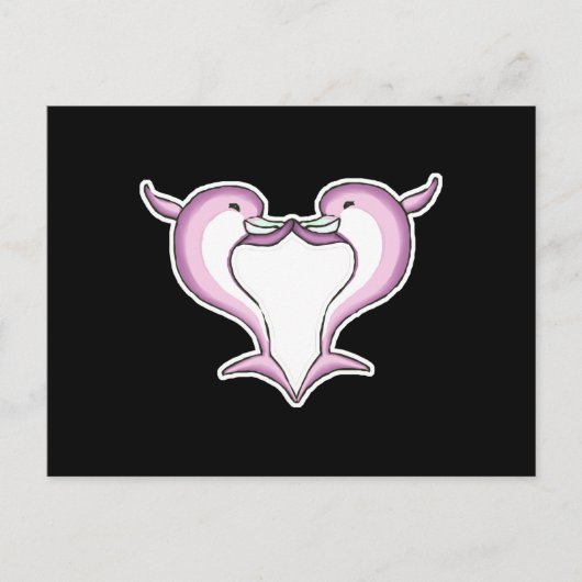 ピンクドルフィンハート ポストカード (正面)