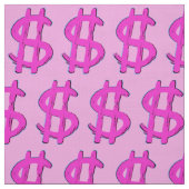 ピンクドル記号 ファブリック (見本)