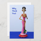 ピンクドレスのカタリーナサンキューカード サンキューカード (正面/裏面)