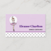 ピンクドレスのバレリーナとポインテトーシューズ 名刺 (正面)