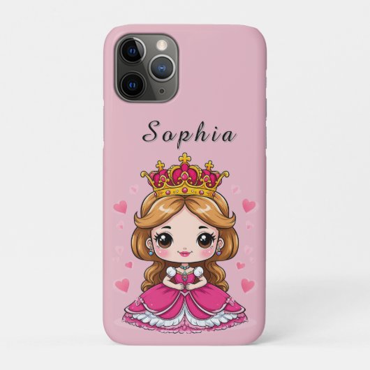 ピンクドレスの可愛いキャラクター・プリンセス 👑 Case-Mate iPhoneケース (裏)