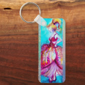 ピンクドレスの美しい/魔法蝶の植物 キーホルダー (正面)