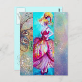 ピンクドレスの美しい/魔法蝶の植物 ポストカード (正面/裏面)