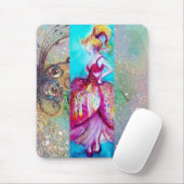 ピンクドレスの美しい/魔法蝶の植物 マウスパッド (マウス)