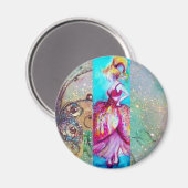 ピンクドレスの美しい/魔法蝶の植物 マグネット (正面/裏面)