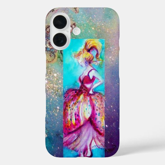 ピンクドレスの美しい/魔法蝶の植物 Case-Mate iPhoneケース (裏面)