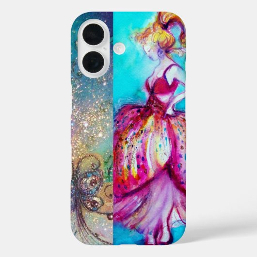 ピンクドレスの美しい/魔法蝶の植物 Case-Mate iPhoneケース (裏面)