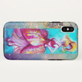 ピンクドレスの美しい/魔法蝶の植物 Case-Mate iPhoneケース (裏面(横))