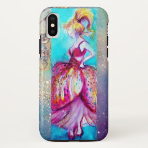 ピンクドレスの美しい/魔法蝶の植物 iPhone XSケース