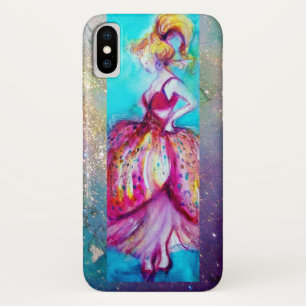 ピンクドレスの美しい iPhone X ケース