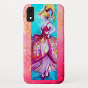 ピンクドレスの美しい iPhone XRケース