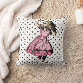 ピンクドレスアリスブラックハート クッション (ブランケット)