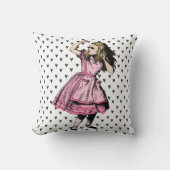 ピンクドレスアリスブラックハート クッション (正面)