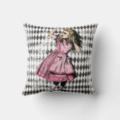 ピンクドレスアリスヴィンテージ風化 クッション (裏面)