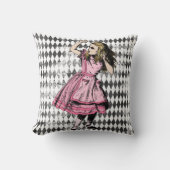 ピンクドレスアリスヴィンテージ風化 クッション (正面)