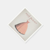 ピンクドレスキンセアニラmis quinceテーブルデコル スタンダードカクテルナプキン (角)