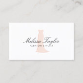 ピンクドレススケッチファッションスタイリストブティック 名刺 (正面)