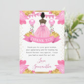 ピンクドレスダークスキンプリンセススウィート16 サンキューカード (スタンド正面)