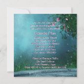 ピンクドレスティール（緑がかった色）ブルーピンクローズキンセアニェラ 招待状 (裏面)