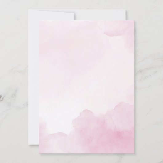 ピンクドレスバースデーパーティーのバレリーナガール 招待状 (裏面)