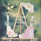 ピンクドレスフローラクインセアニェラウェルカムアクリルサイン アクリルサイン (ニュートラル)