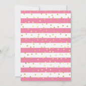 ピンクドレスブルネットウェスタンプリンセススウィート16 招待状 (裏面)