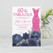 ピンクドレス60thバースデーパーティー海軍フローラ 招待状 (スタンド正面)