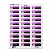 ピンクドレス、グリッター《写真》ぼけ味、ブラック住所 シール (フルシート)