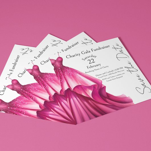 ピンクドレス チャリティーボール ガライベント 招待状