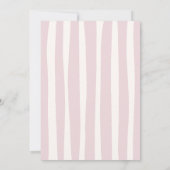 ピンクドードルウェーブフレームの卒業 招待状 (裏面)