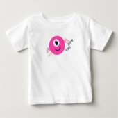 ピンクドードルスマイルなびくハイ ベビーTシャツ (正面)