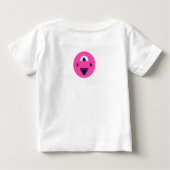 ピンクドードルスマイルなびくハイ ベビーTシャツ (裏面)