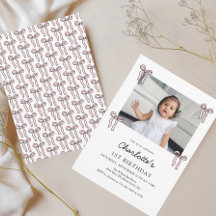 ピンクドードルボウベビーガール1st誕生日