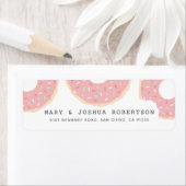 ピンクドーナットホワイト住所 シール (インサイチュ)