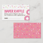 ピンクドーナツおむつラッフルチケット エンクロージャーカード (正面/裏面)